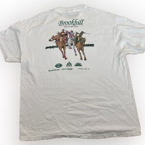 vintage single stitch nc steeplechase horse xl tshirt cotton beefy t